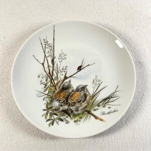 Vintage Kaiser Bird Plate West Germany Fine Porcelain Decor Buchfinken Chaffinch
